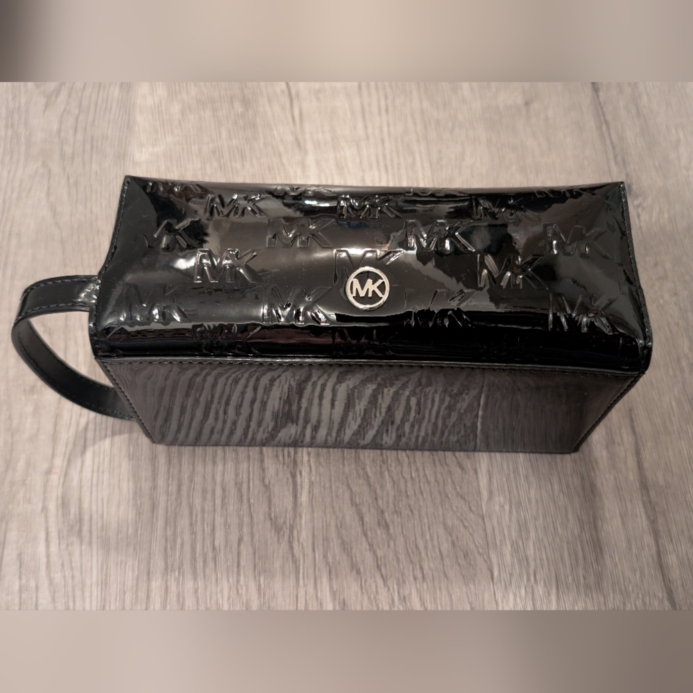 Michael Kors Glossy Black Toiletry Bag